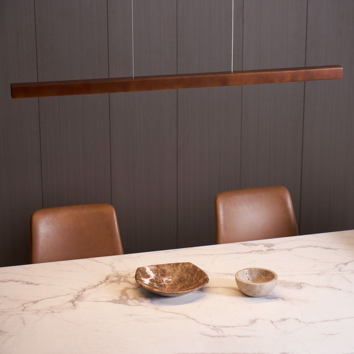 Aro Linear Wooden Pendant Light
