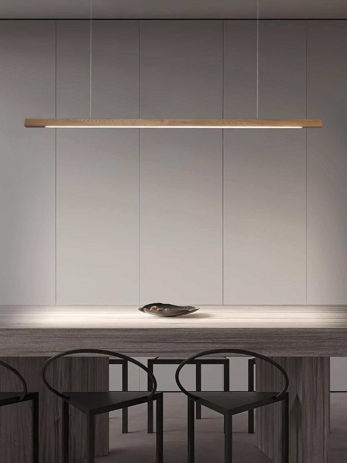 Aro Linear Wooden Pendant Light