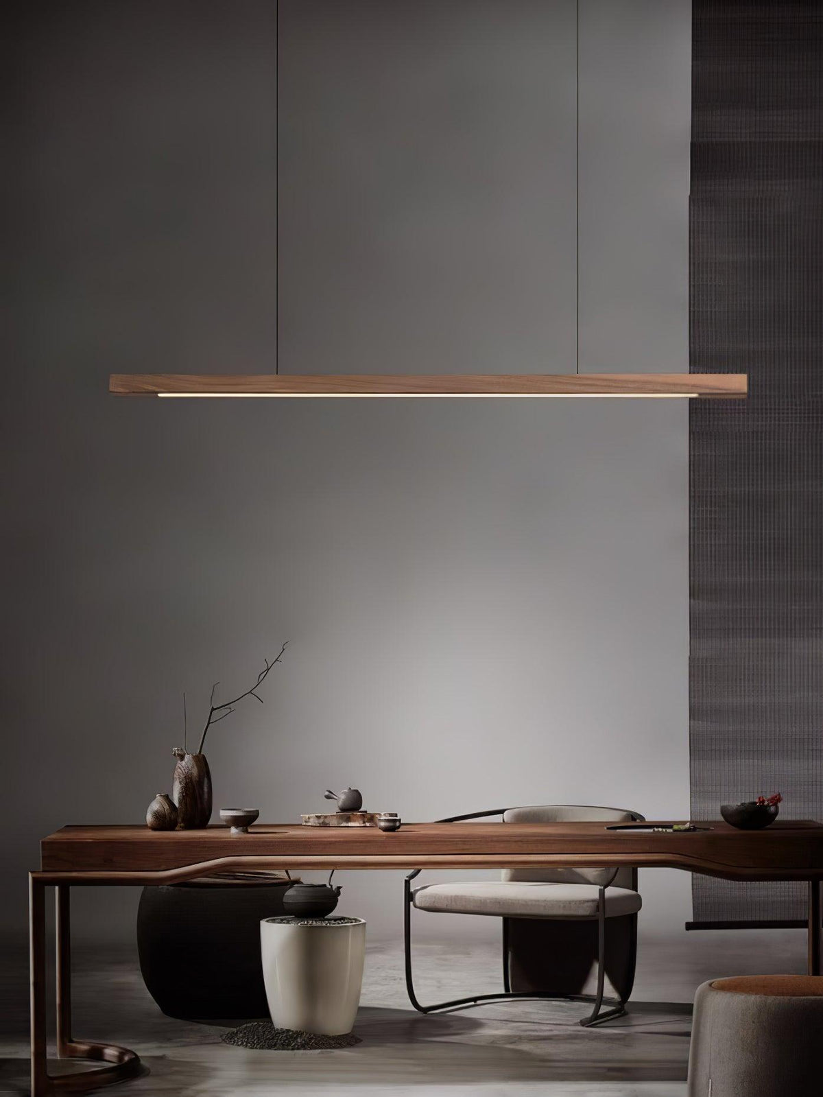 Aro Linear Wooden Pendant Light