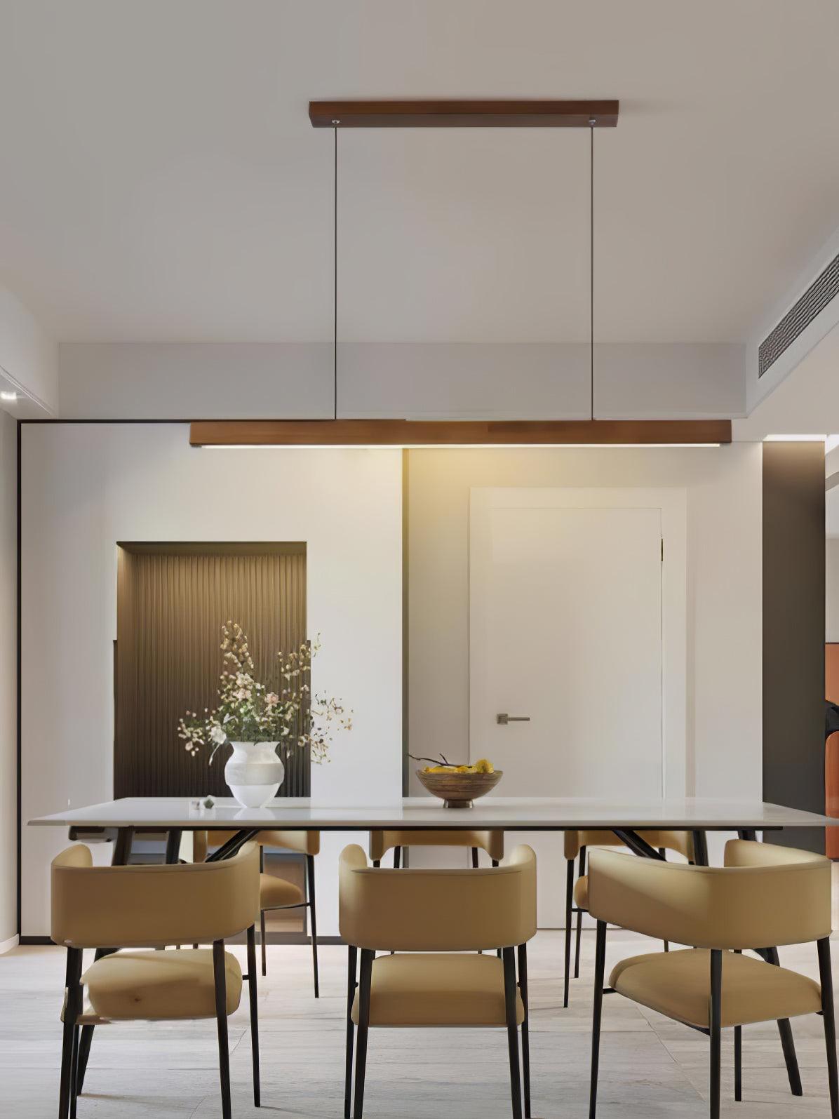 Aro Linear Wooden Pendant Light