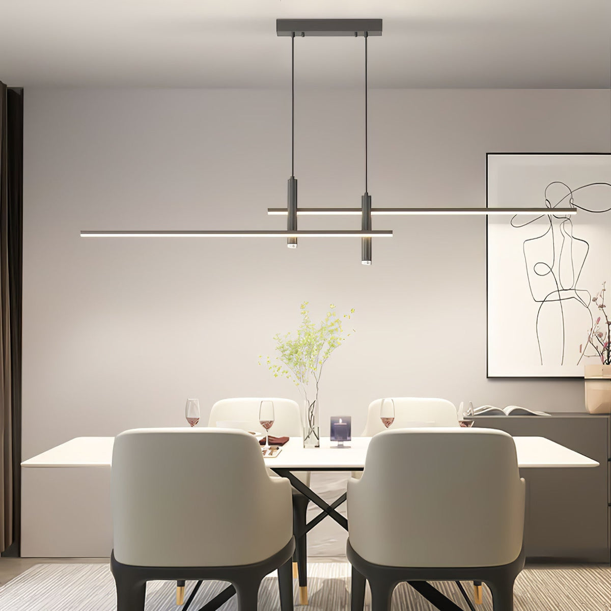 Bemunuk Pendant Light Modern Linear Dining Room