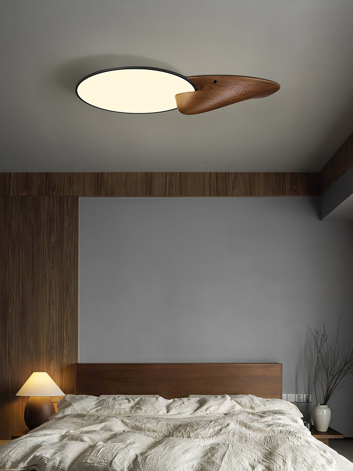 Zovenel Premium	Elegance Peak Wood Ceiling Lamp