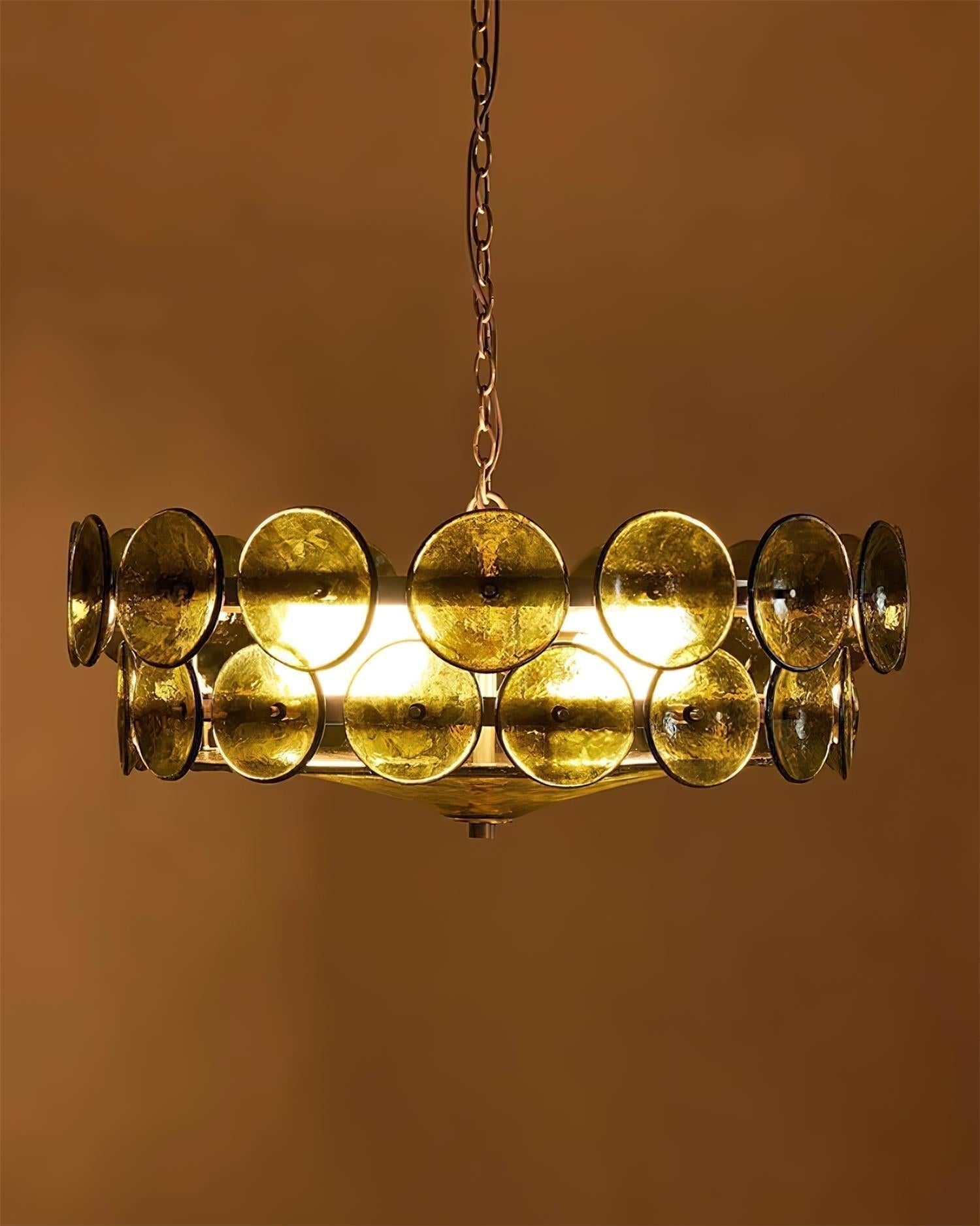 Ventilo Amber Glass Chandelier
