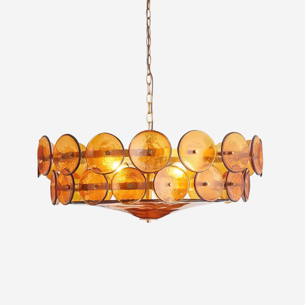 Ventilo Amber Glass Chandelier