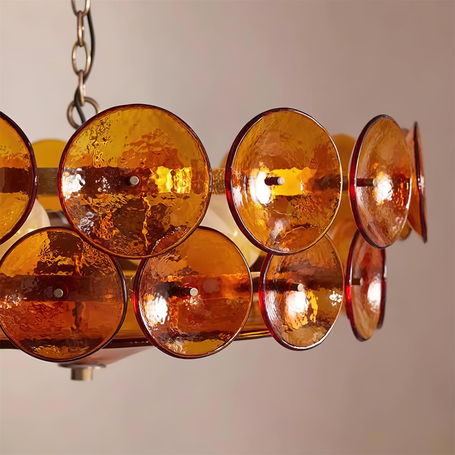 Ventilo Amber Glass Chandelier