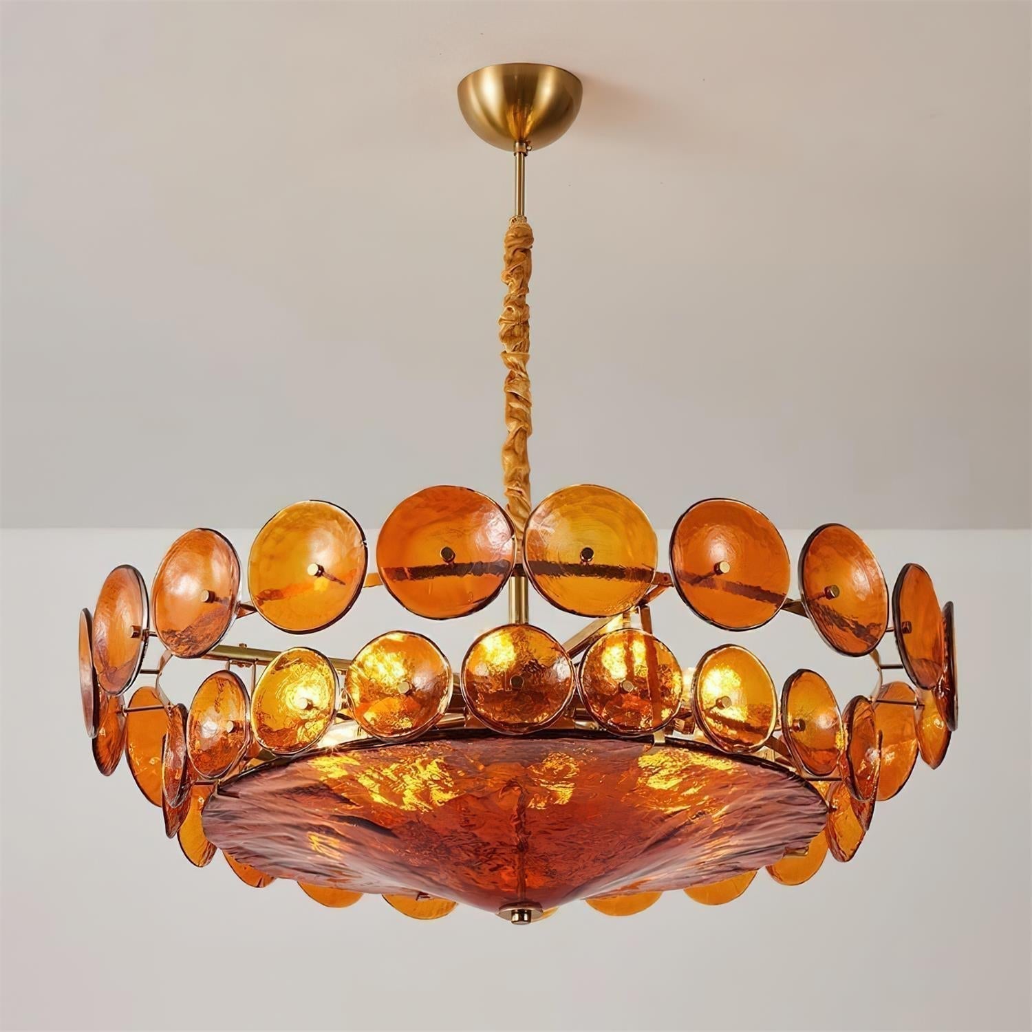 Ventilo Amber Glass Chandelier