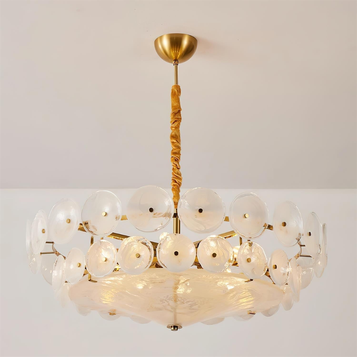 Ventilo Amber Glass Chandelier