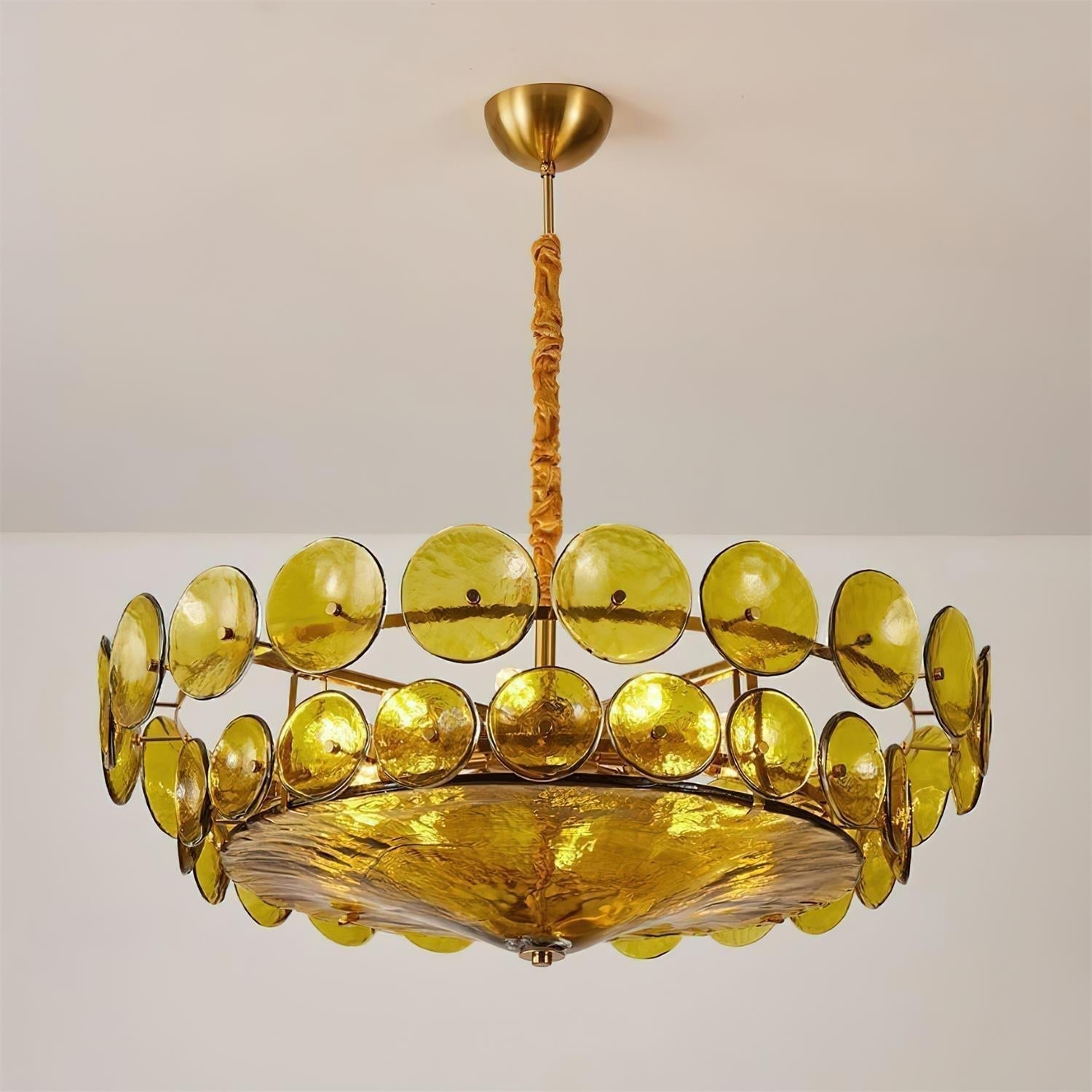 Ventilo Amber Glass Chandelier