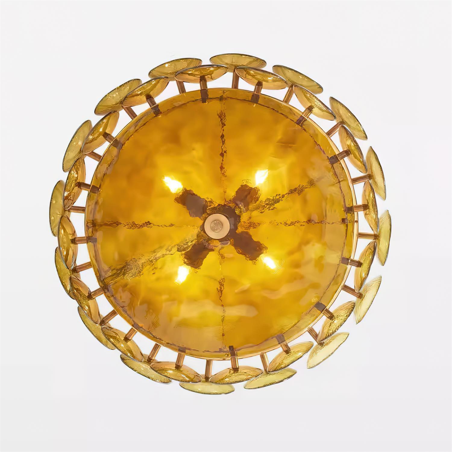 Ventilo Amber Glass Chandelier