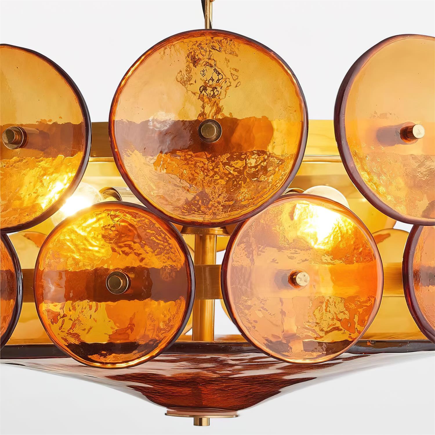 Ventilo Amber Glass Chandelier