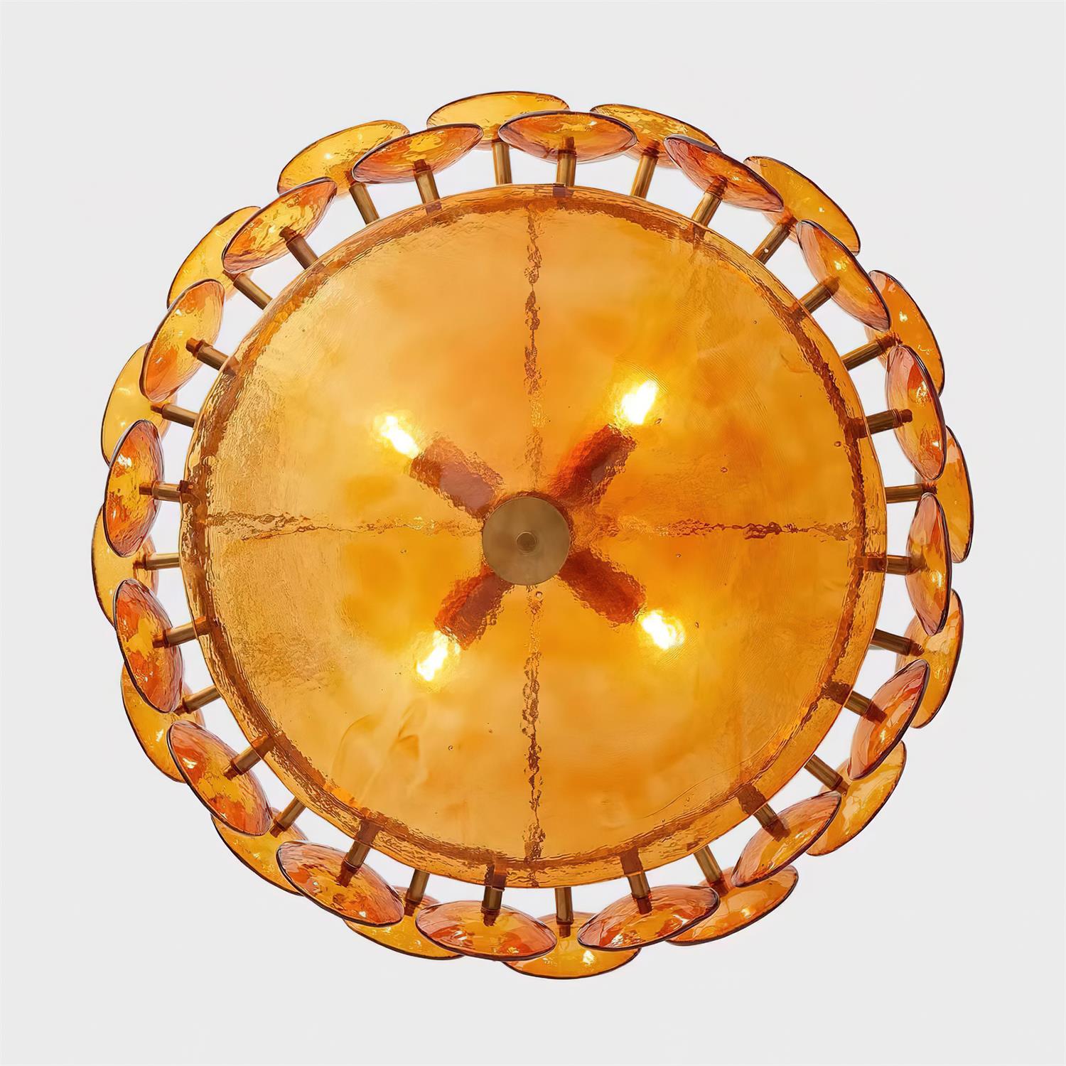 Ventilo Amber Glass Chandelier