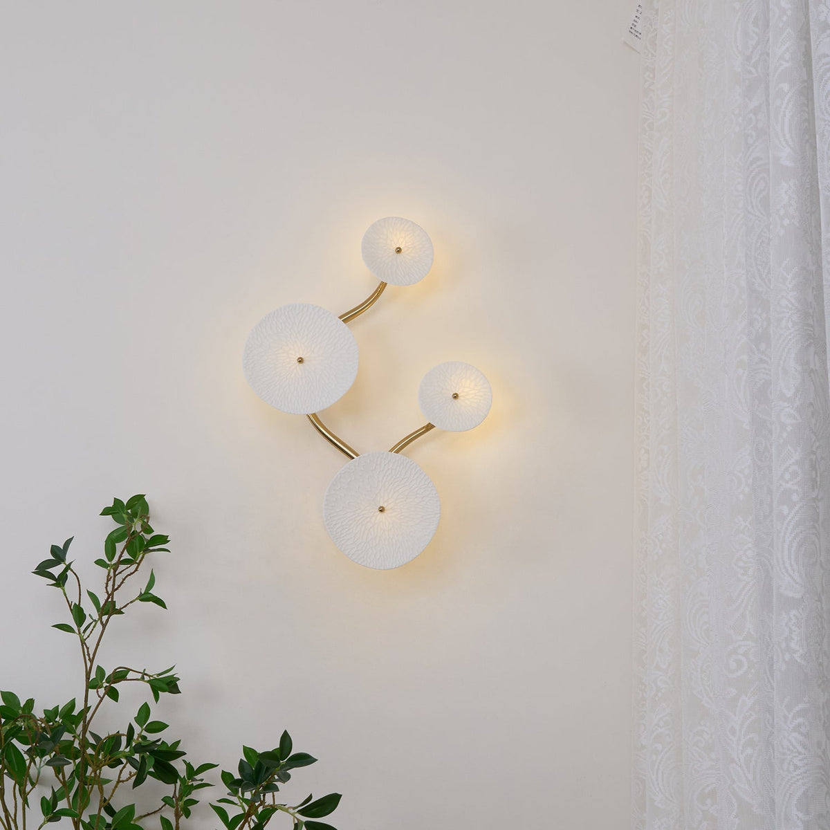 Fairhaven Lotus Petal Indoor Wall Light
