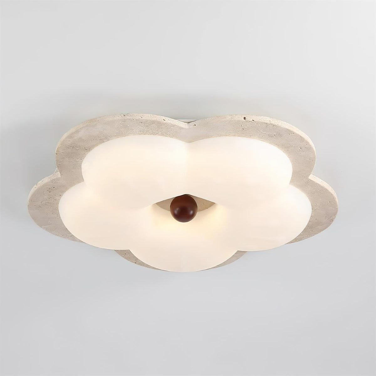 Riita Flower Ceiling Light Travertine