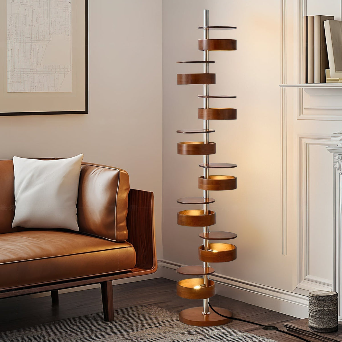 Lynix Wooden Floor Lamp