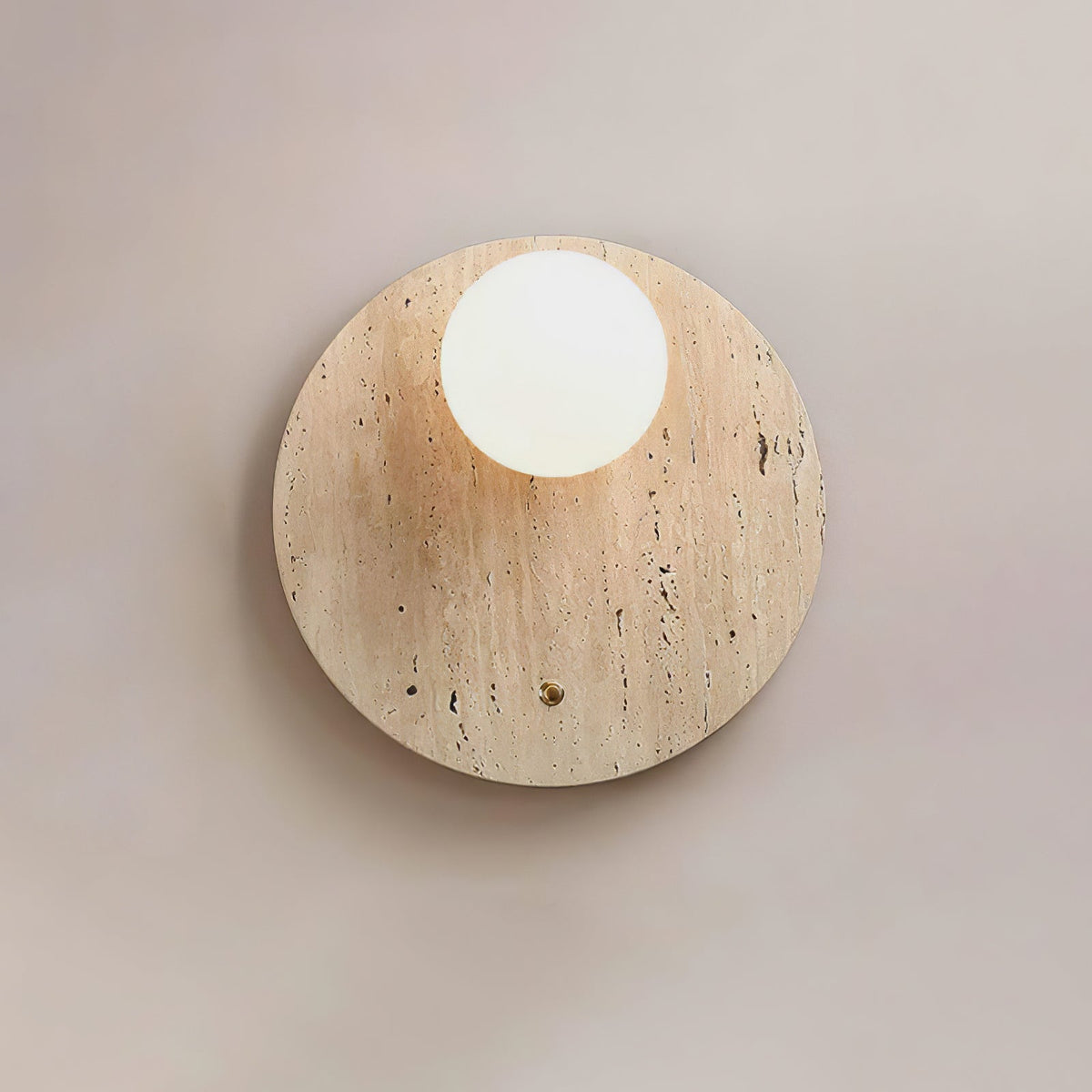 Aurevon Minimalist Travertine Wall Light