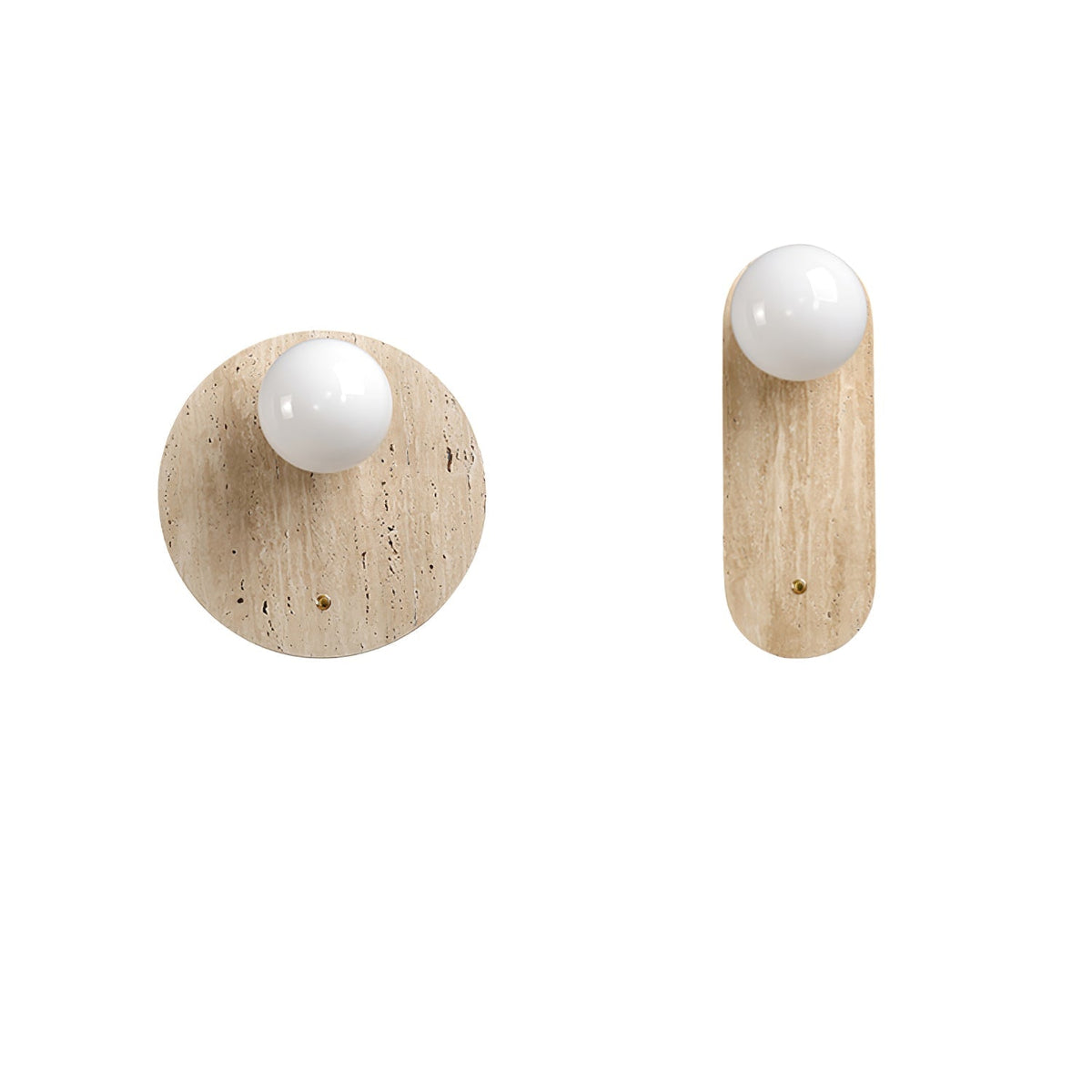 Aurevon Minimalist Travertine Wall Light