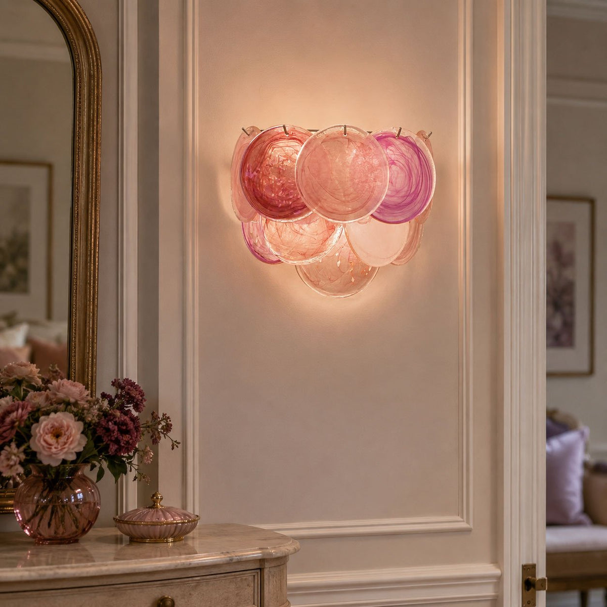 Orlaridge Disc Glass Indoor Wall Light