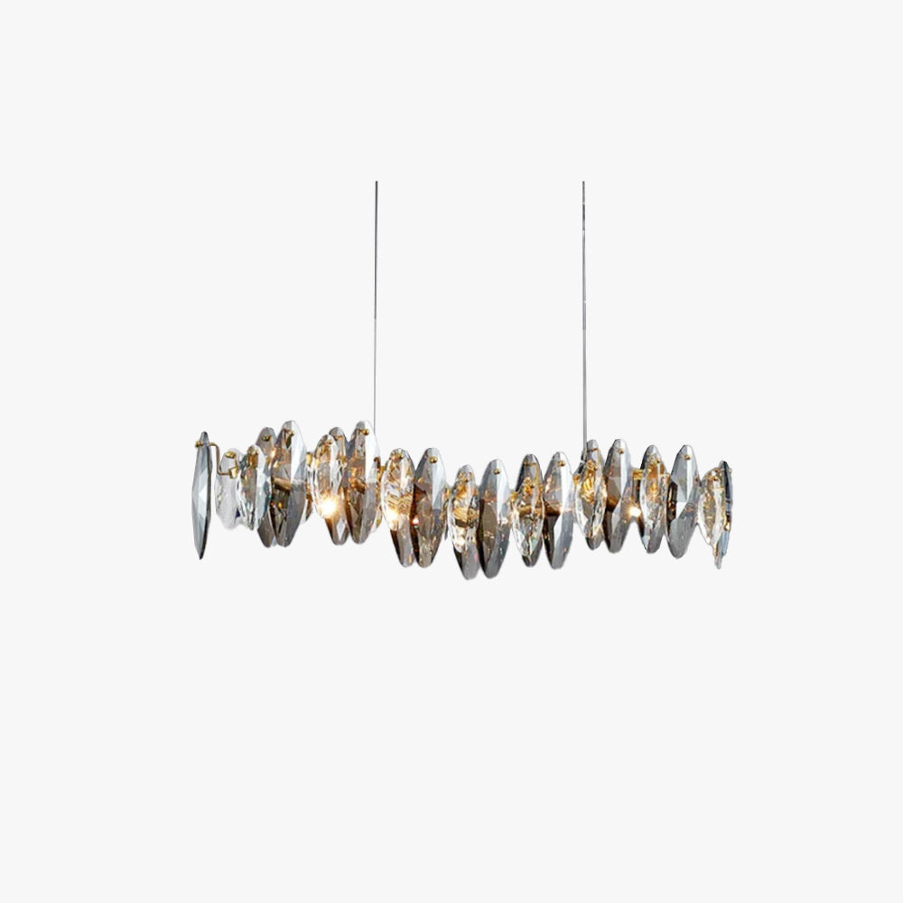 Keserir Luxurious Chandelier Crystals/Metal Gold Living Room