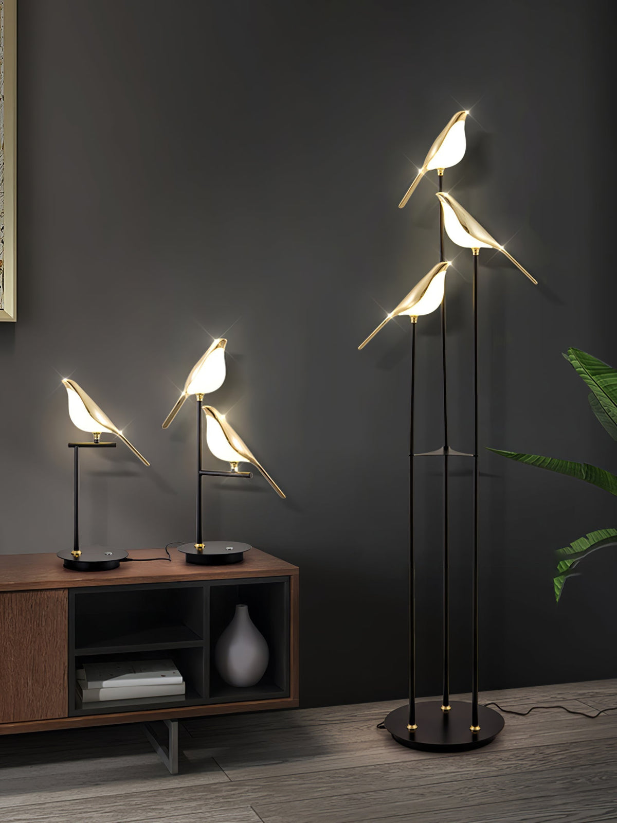 Vont Art Deco Brass Floor Lamp