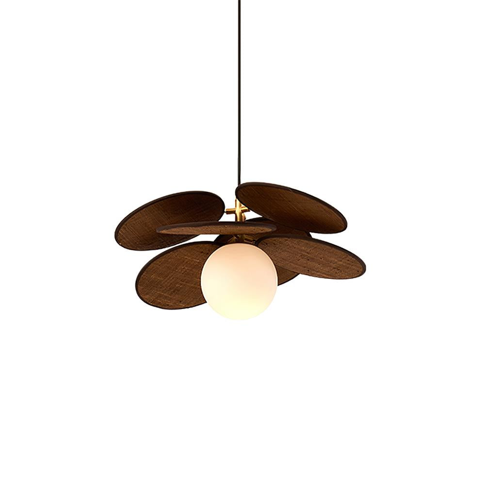 Elvo Wooden Petal Pendant Light