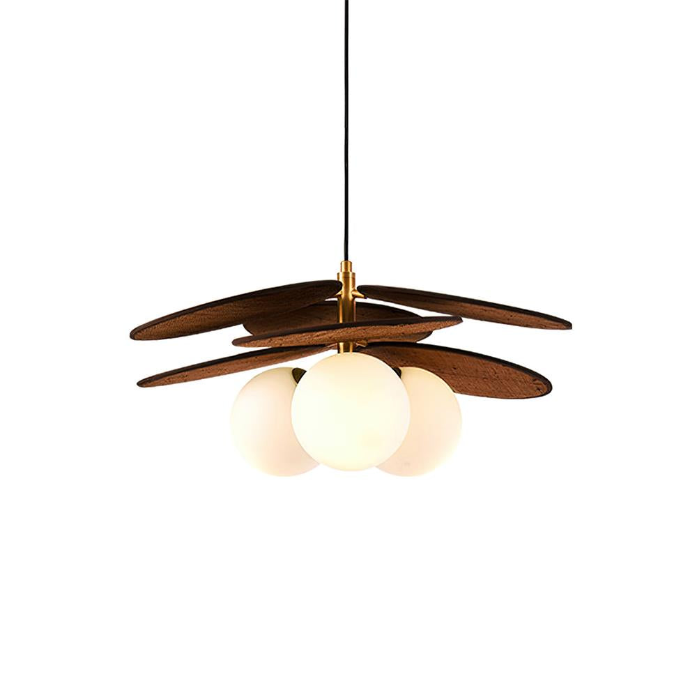 Elvo Wooden Petal Pendant Light