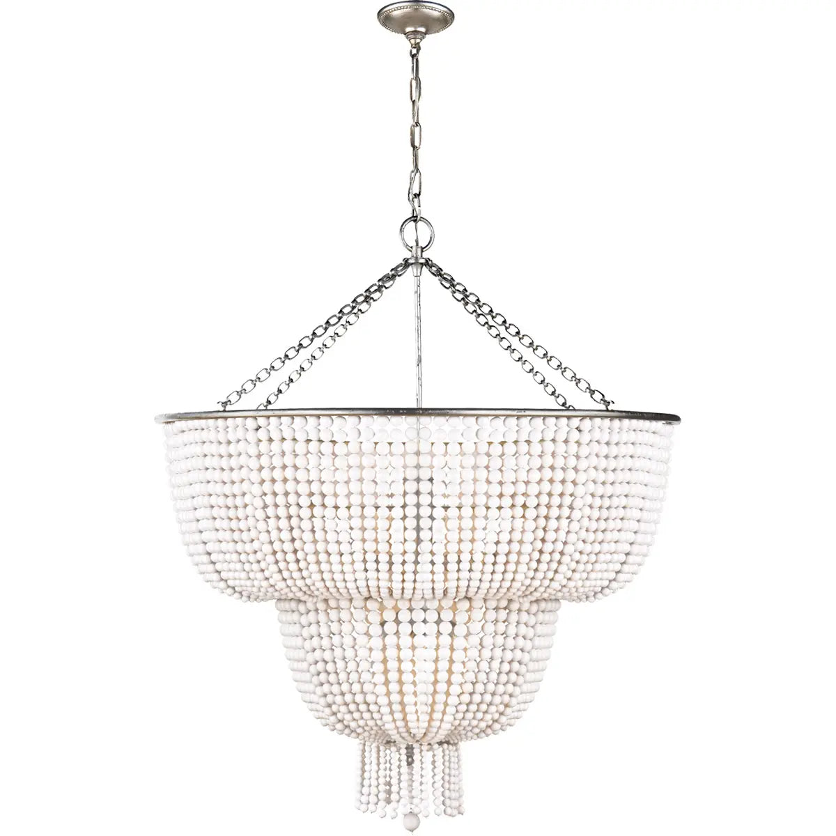 Lurubad Vintage LED Pendant Light White/Clear Dining/Living Room Metal&Crystal