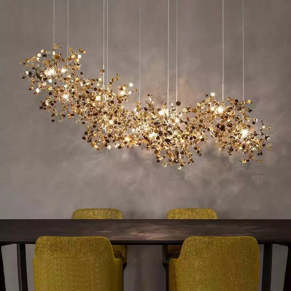 Tokumik Artsy Classy Cluster Fireworks Pendant Light, Stainless steel