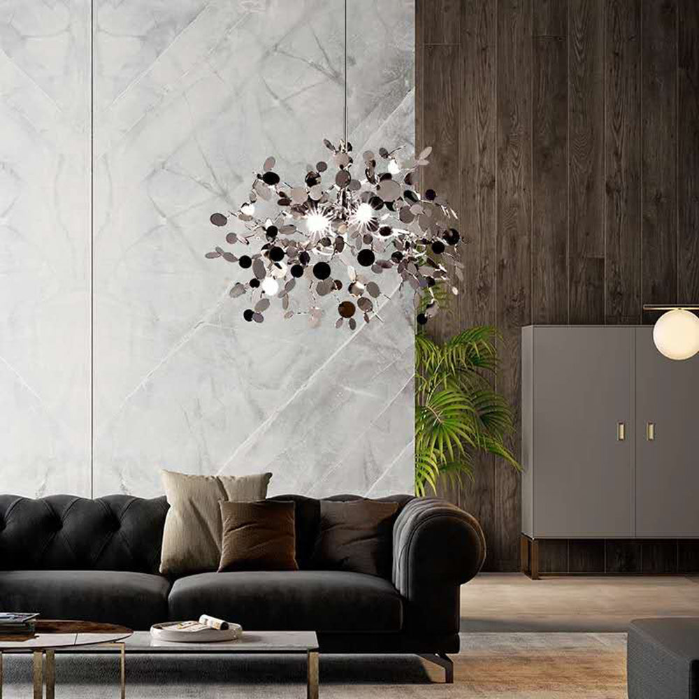 Tokumik Artsy Classy Cluster Fireworks Pendant Light, Stainless steel