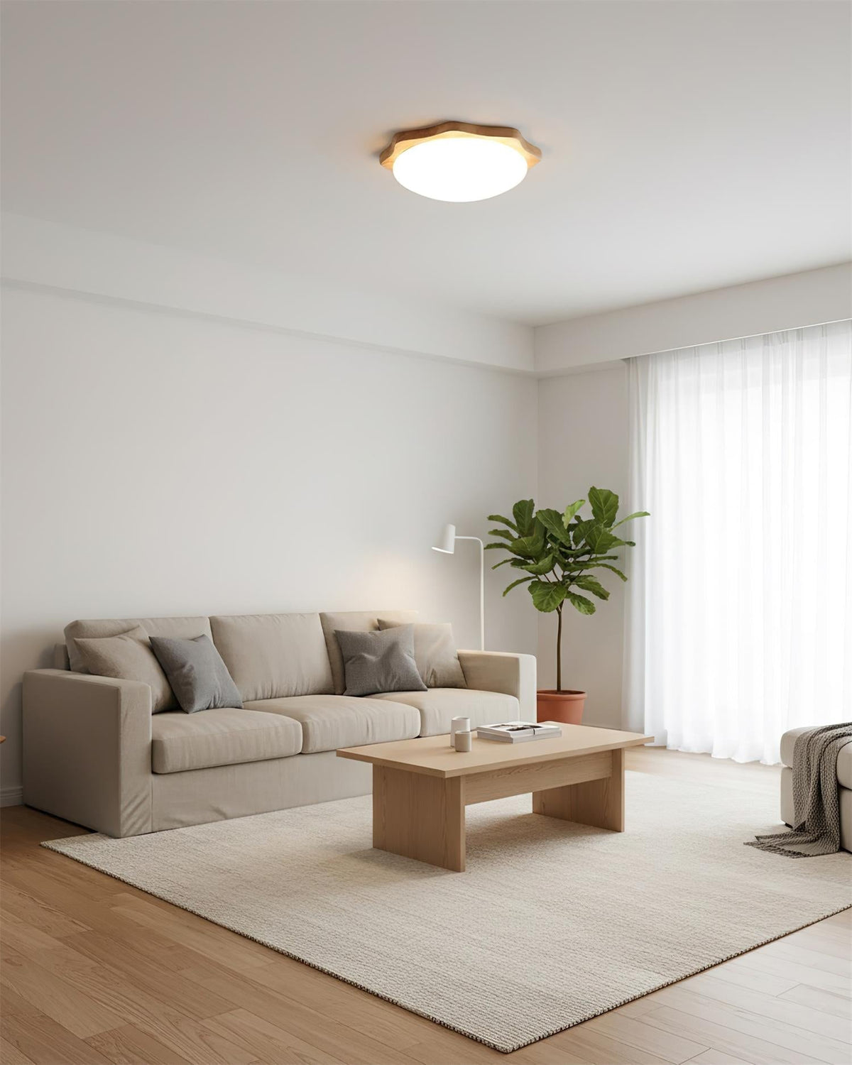 Rinaeria Wood Ceiling Lamp