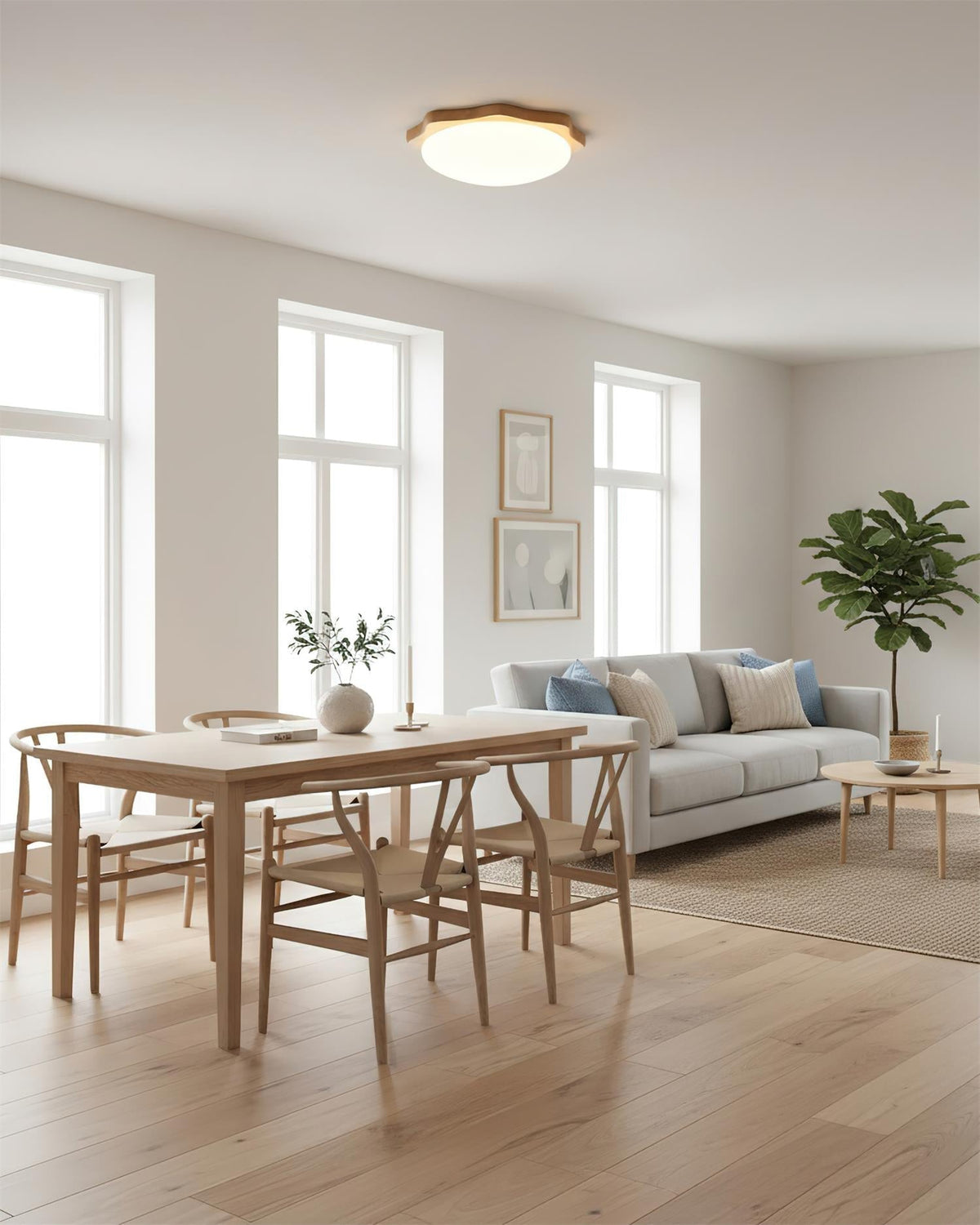 Rinaeria Wood Ceiling Lamp