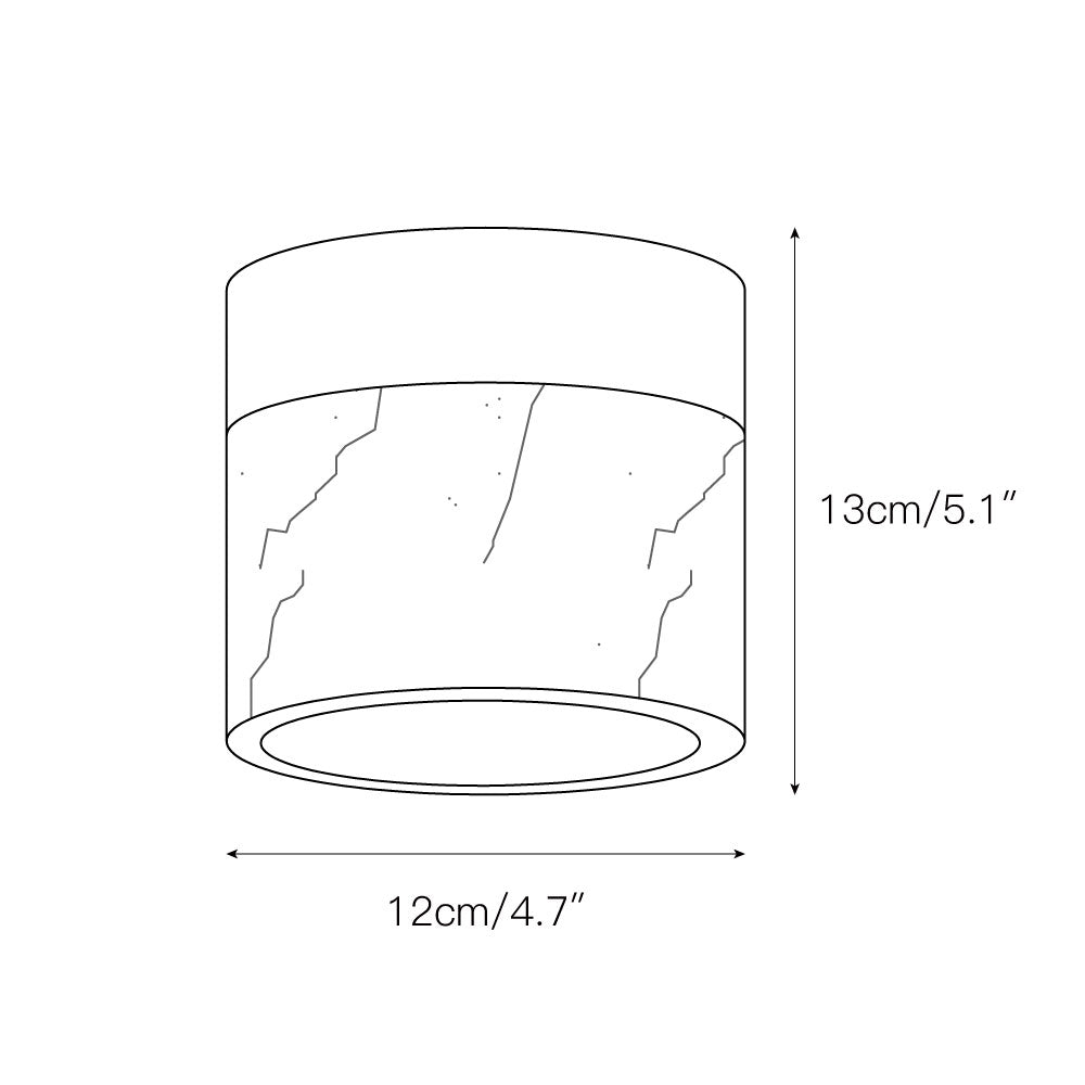 Ivinir Round Marble Ceiling Lamp