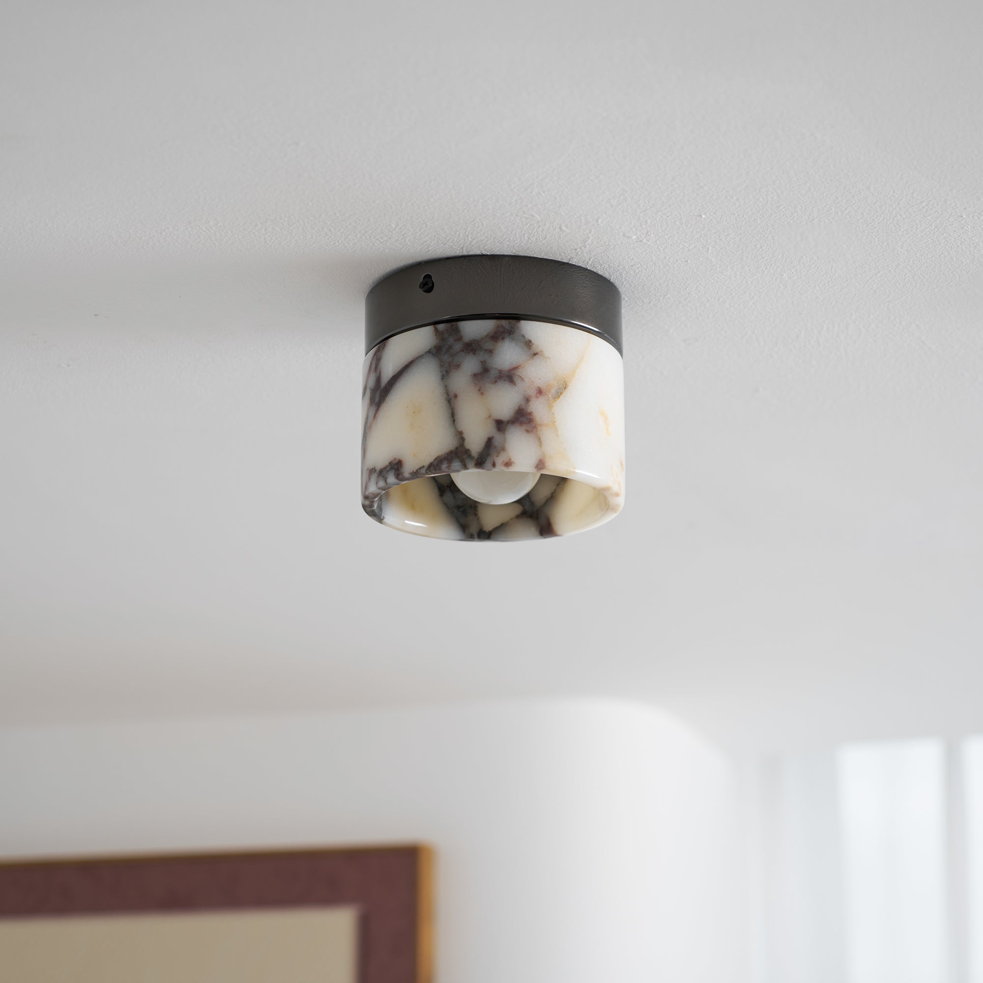 Ivinir Round Marble Ceiling Lamp