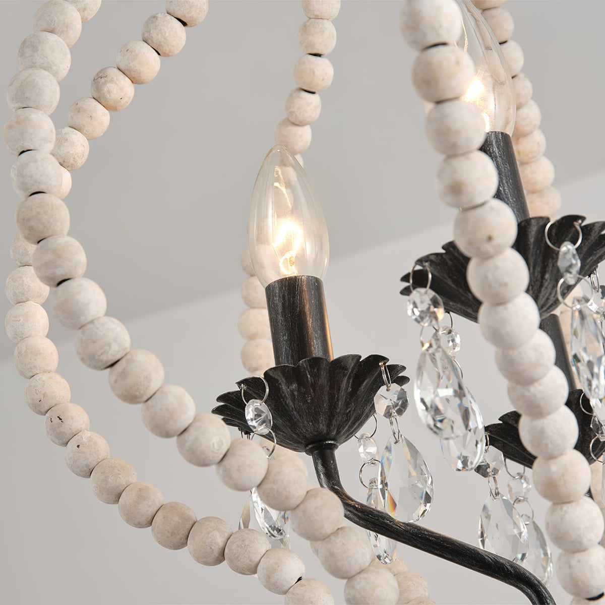 Elvorian Wood Crystal Chandelier
