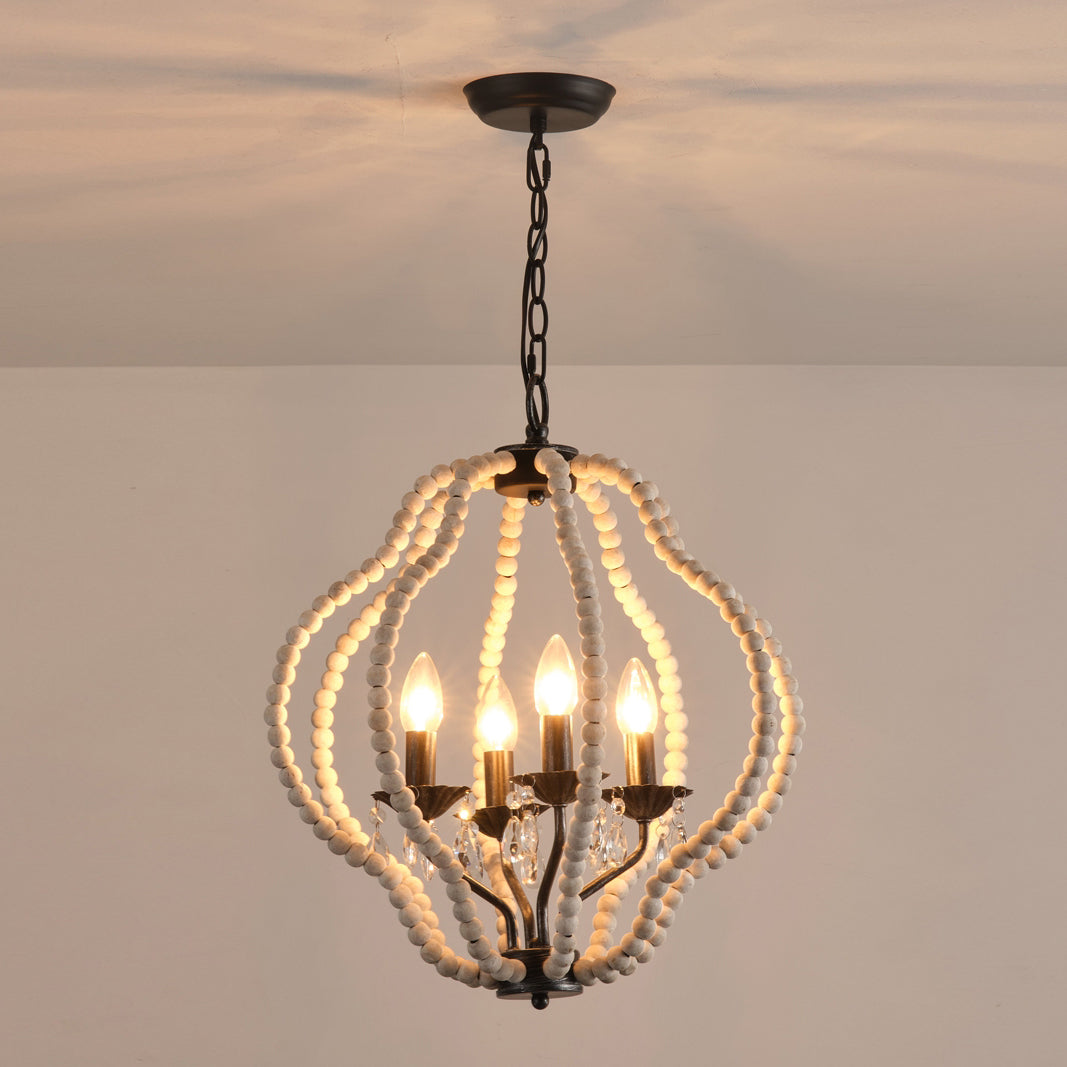 Elvorian Wood Crystal Chandelier