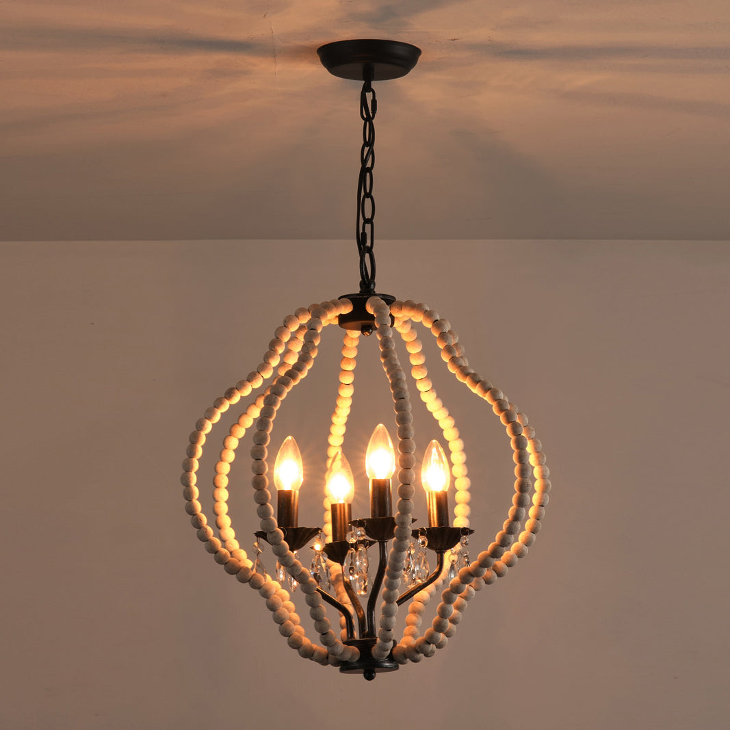 Elvorian Wood Crystal Chandelier