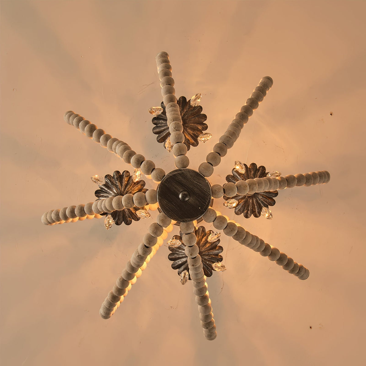 Elvorian Wood Crystal Chandelier