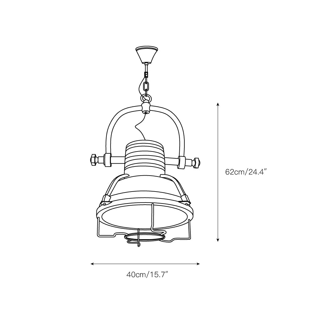 Elaoaya Vintage Industrial Pendant Light