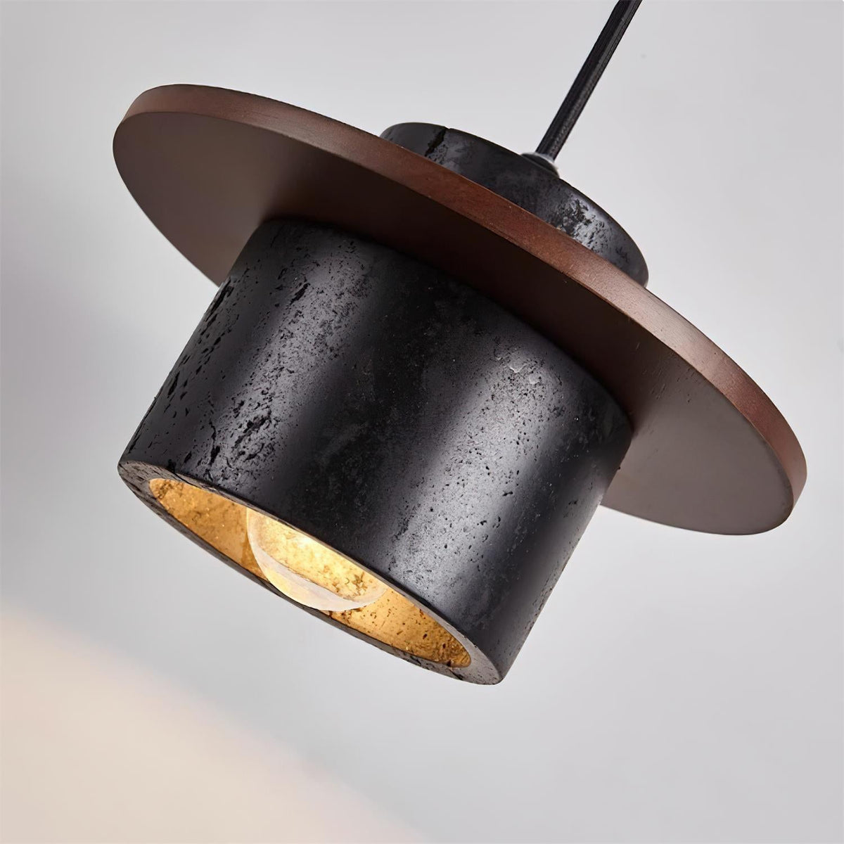 Valoelia Black Travertine Pendant Light Set