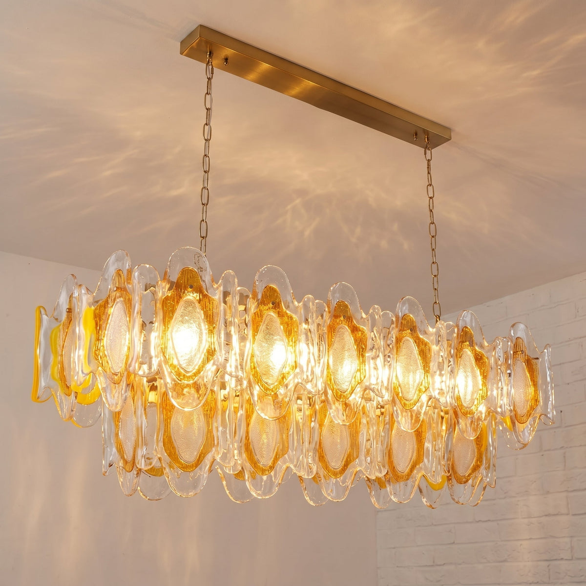 Liorueon Long Glass Chandelier