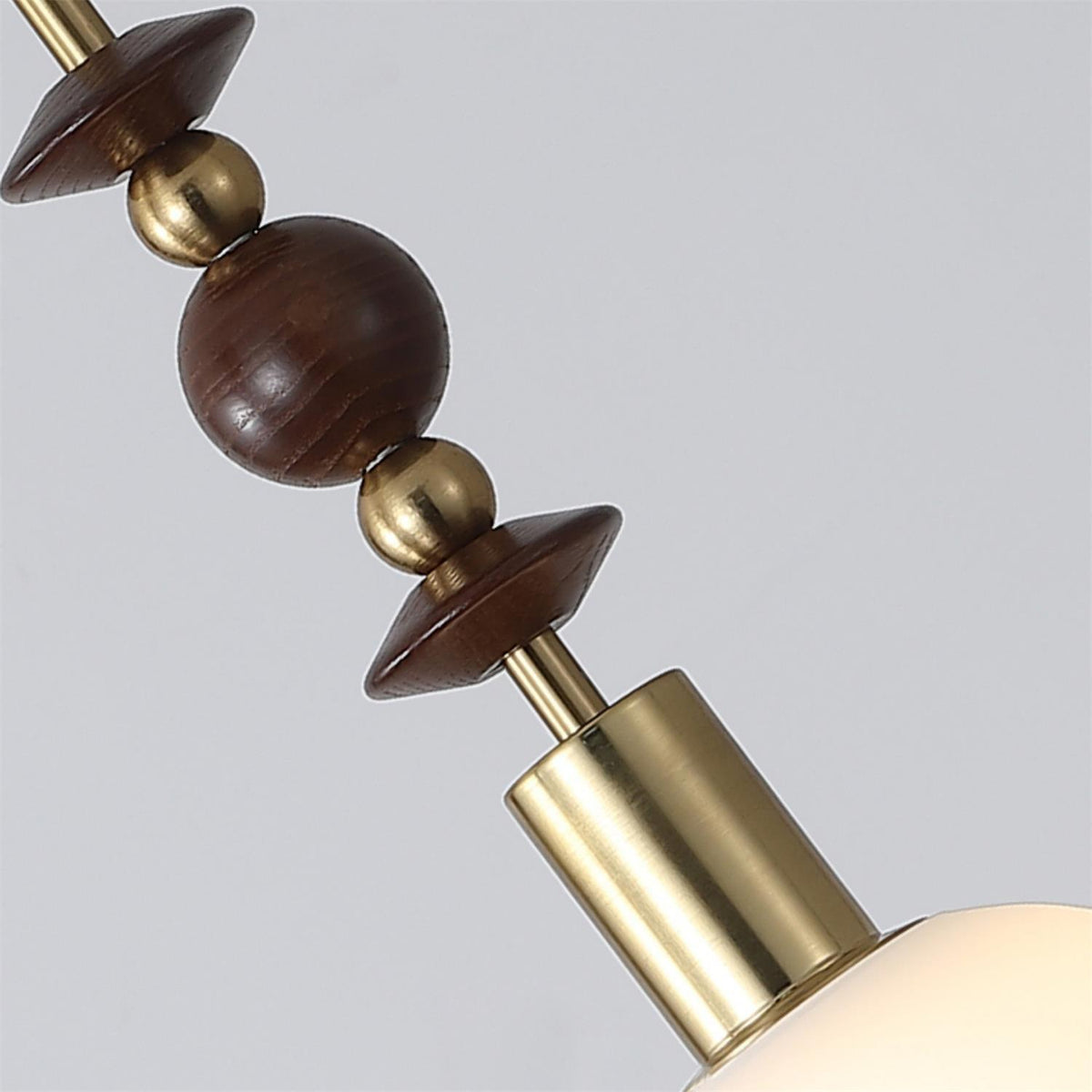 Cidemus Vintage Globe Pendant Light Wooden Beads