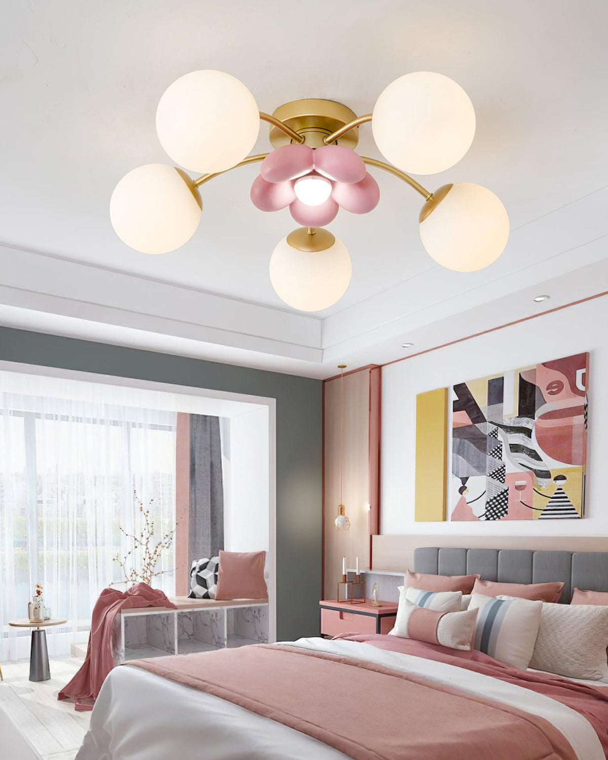 Nirox Pink Petal Ceiling Light