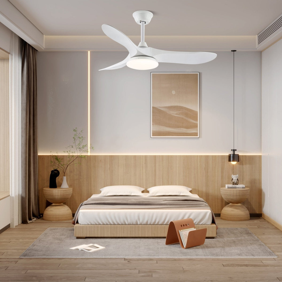 Oriken Minimalist Ceiling Fan Light