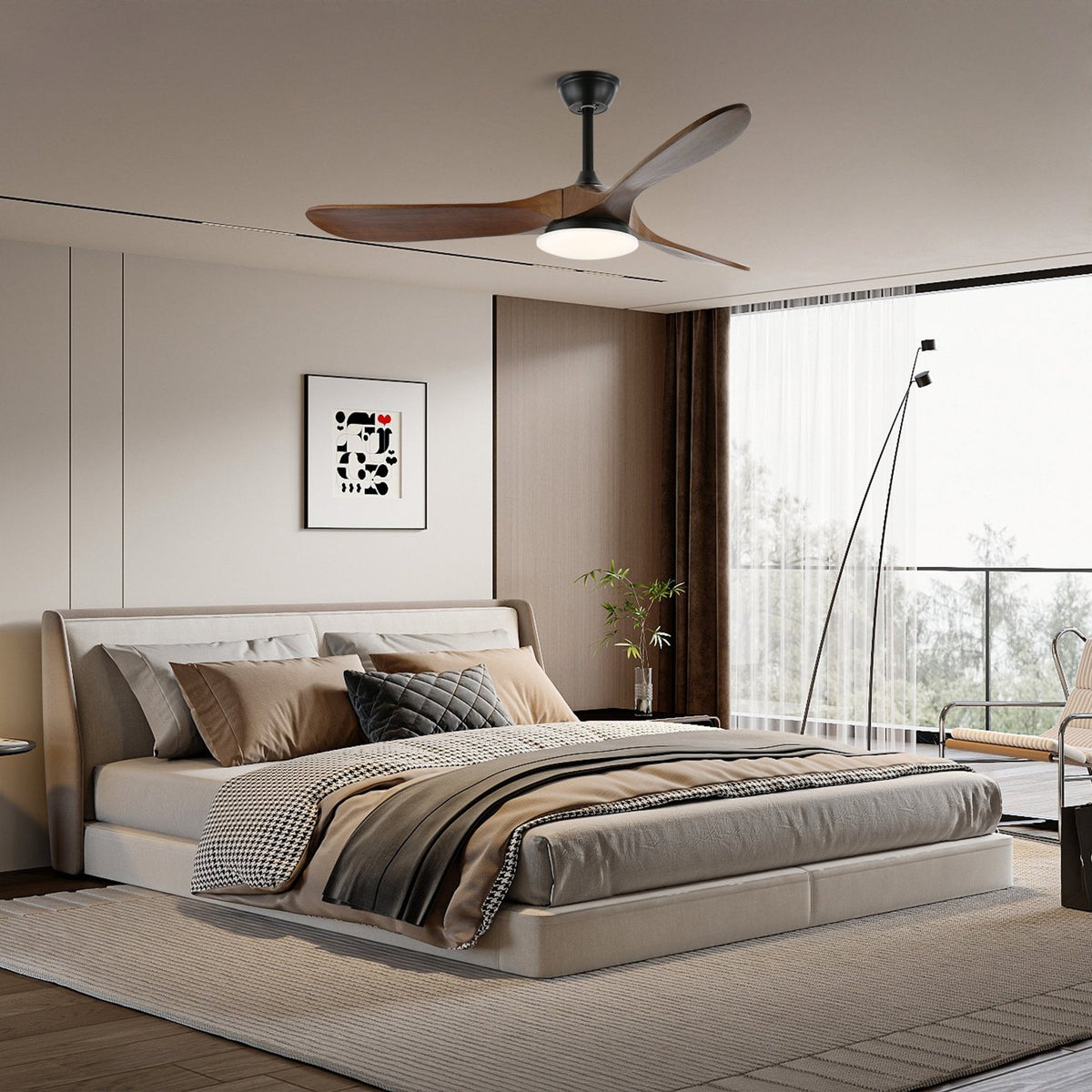 Oriken Minimalist Ceiling Fan Light
