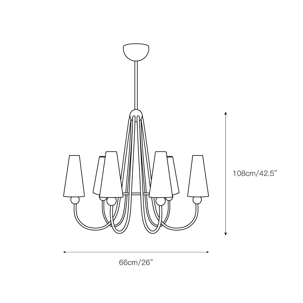 Serinian Vintage Industrial Fabric Chandelier