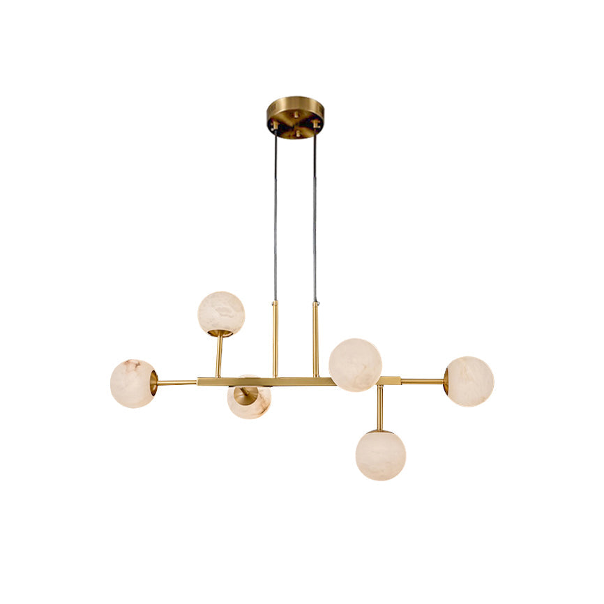 Alborira Nordic Brass Alabaster Chandelier