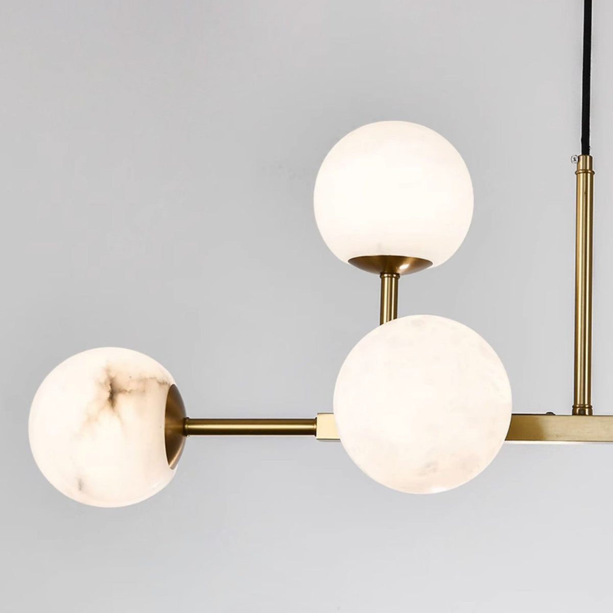 Alborira Nordic Brass Alabaster Chandelier