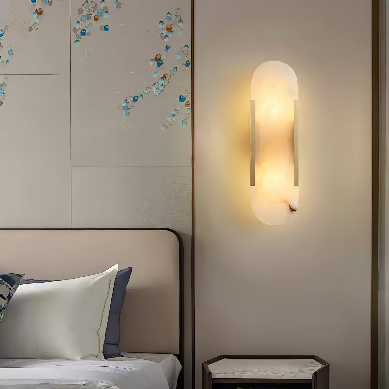 Corenil Wall Lamp Luxury Alabaster-Neutral Decor