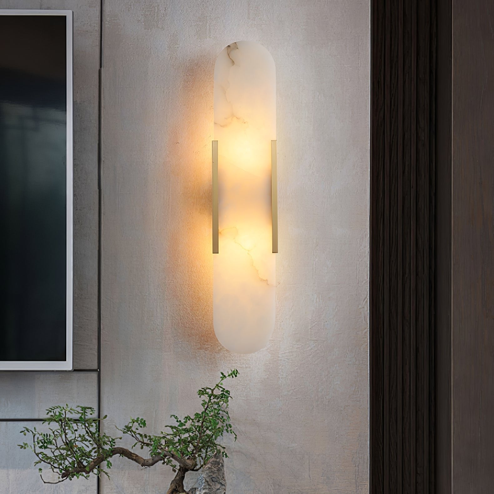 Corenil Wall Lamp Luxury Alabaster-Neutral Decor