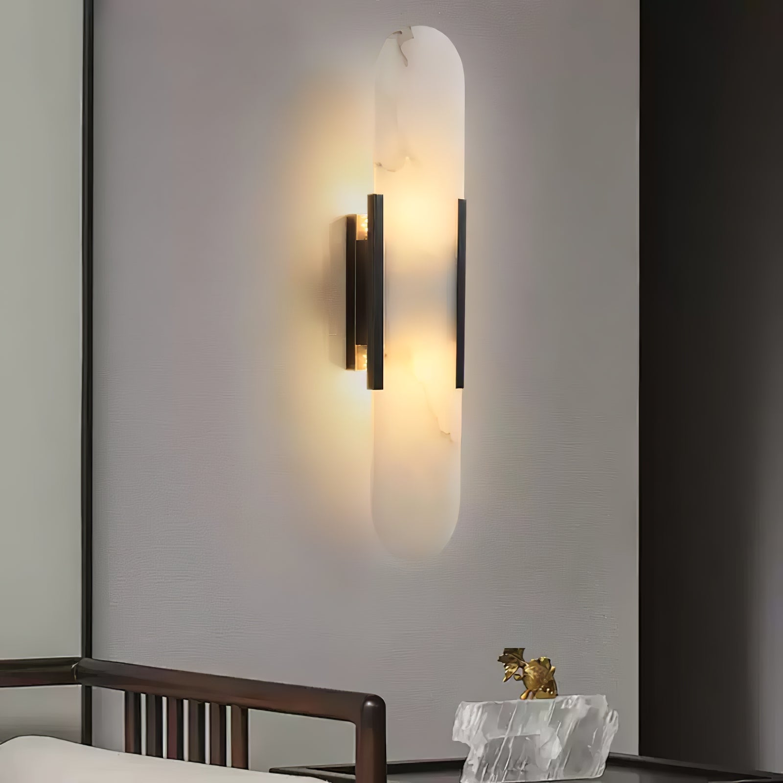 Corenil Wall Lamp Luxury Alabaster-Neutral Decor