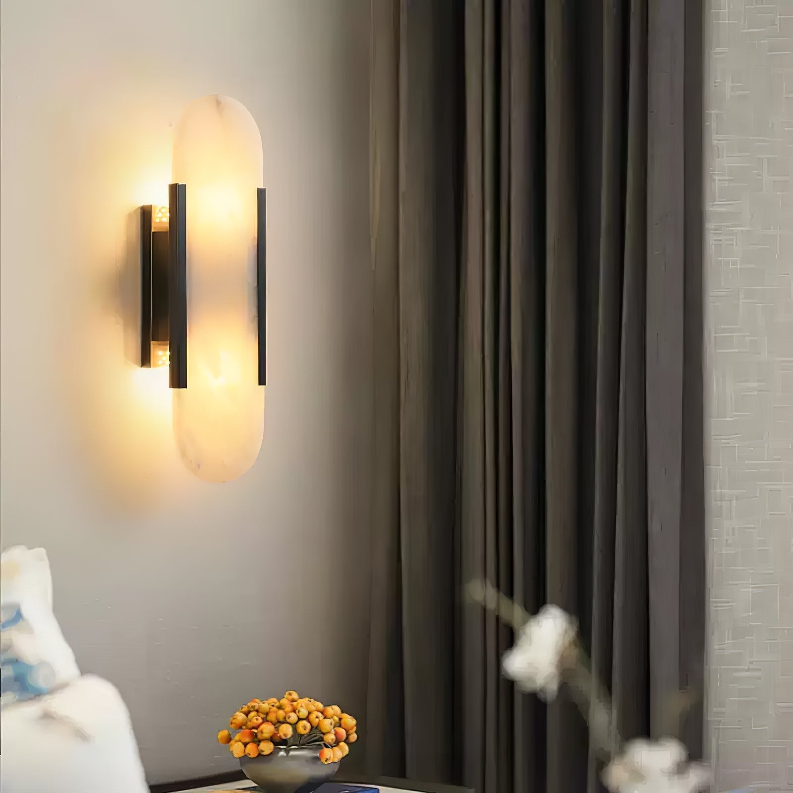Corenil Wall Lamp Luxury Alabaster-Neutral Decor